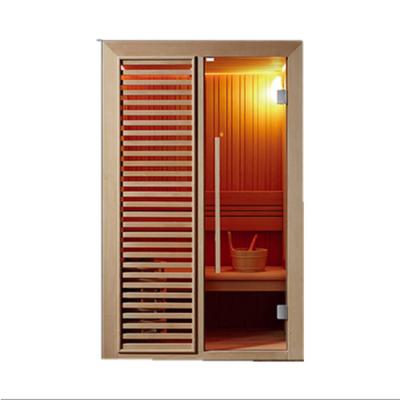 China Factory Supply Modern Cedar Hemlock Traditional Wet Steam Indoor Outdoor Red Sauna Room for sale