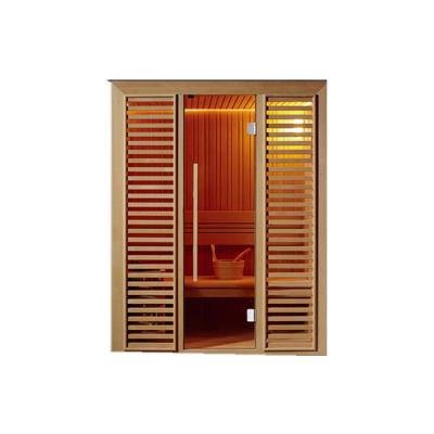 China Computer Control Panel High Quality Best Price Traditional Solid Wood Steam Sauna Room for sale