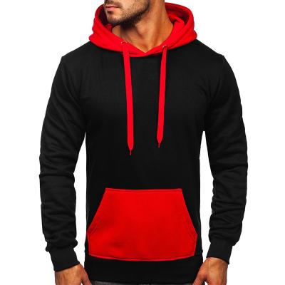 China Custom Logo Black Red Cotton Polyester Workout Jogging Gym Hoodie Sweatshirts for Men for sale