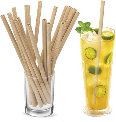 China Custom Logo Biodegradable 100% Natural and Reusable Sustainable Biodegradable and Plastic Free Bamboo Drinking Straws for sale