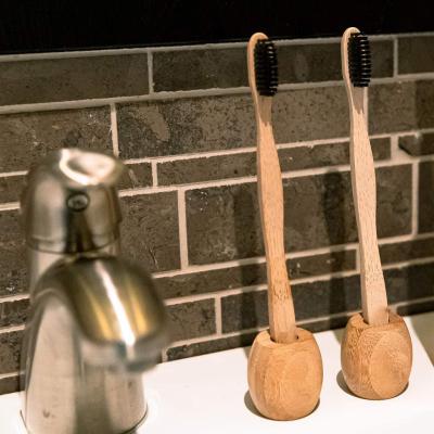 China Wholesale Home Unique Design Small Natural Rustic Toothbrush Holder Bamboo Holder for sale