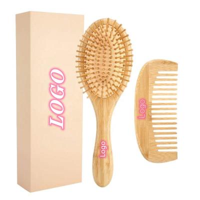 China Eco-Friendly Nondisposable Logo Bamboo Wide Tooth Comb and Hair Hot-selling Custom Made Towel Brush for sale