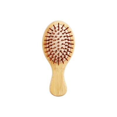 China Wholesale Portable Pocket Natural Bamboo Scalp Massager Waterproof Mini Hair Brush for sale