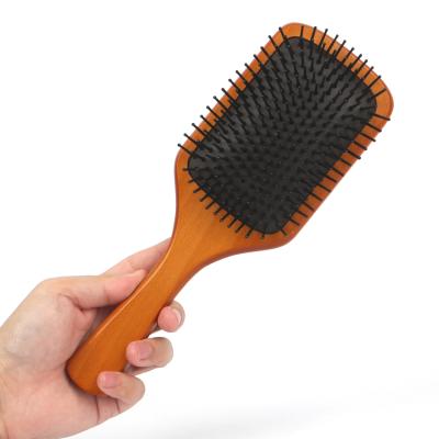 China High Quality Waterproof Giant Size Black Air Cushion Paddle Wooden Hair Brush for sale