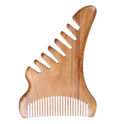 China Amazon Selling Sandalwood Comfortable Warm Natural Green Green Hair Comb Multi Functional Anti-Static Fine Massage Comb Fine/Wood Tooth Comb for sale