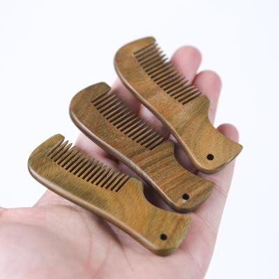 China Key Chain 2022 All New Mini Sandalwood Beard Combs and Pocket Combs Use for Mustache Care for sale