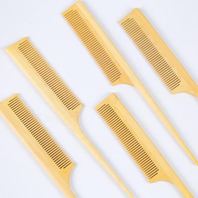 China High Quality Naturally Eco-friendly Rat Tail Wooden Hair Comb Customize Logo Natural Hair Salon Beauty Care Home Salon Promotion Travel Wood for sale