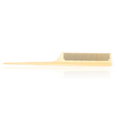 China Custom Made Professional Naturally Eco-Friendly Hair Wooden Middle Pick Comb Rat Tail Logo Fine Tooth Comb For Home for sale