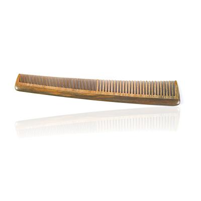 China Salon Barber Styling Cutting Tools Green Sandalwood Double Tooth Wide Fine Tooth Barber Styling Comb Anti-Static Hair Cutting Comb Professional Natural Home Salon for sale