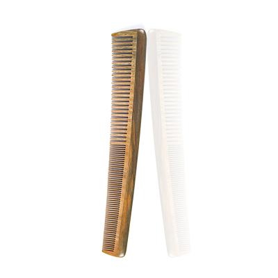 China Premium Natural Wooden Comb Barber Combs Hair Cutting Salon Barber Styling Cutting Tools New Double Tooth Haircut For Salon for sale