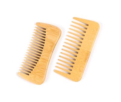 China Naturally Eco-Friendly 2 PCS Logo Bamboo Comb Wooden Hair Comb Eco Friendly Custom Hotel Amenities for sale