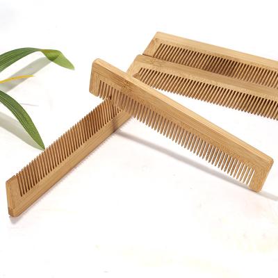 China Naturally Eco-friendly Bamboo Hair Comb Travel Hotel Pocket Comb Biodegradable Detangling Hotel Comb for sale