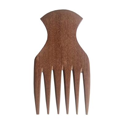 China Afro Wooden Naturally Handmade Naturally Eco-Friendly Wide Tooth Wooden Comb Large Pick For African American Men And Women for sale