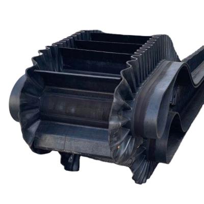 China Metallurgy Cement Coal Left Chemical Corrugated Sidewall Rubber Conveyor Belt Inclined Sidewalls Belt Conveyor For Material Transport for sale