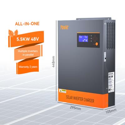 China Can Realize Three Phase Output PowMr 5.5KW Pure Sine Wave MPPT 80A PV Input 230VAC With Parallel Multiple Function Three Phase Hybrid Solar Inverter for sale