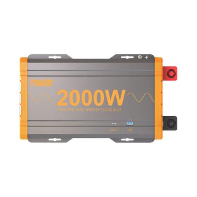 China PowMr In DC 110V/220V Pure Current AC Solar Inverter Sine Wave 2KW 12/24V Solar Inverter For Aolar System 348mm*270mm*95mm for sale