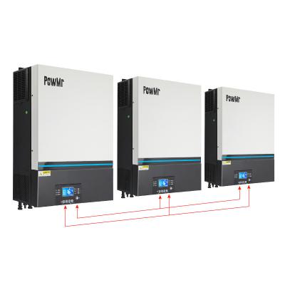 China Can parallel by Single Phase Hybrid Inverter 21.6KW 230V 80A MPPT Parallel Integrated Solar Controller PowMr Single or 3 Phase Solar Inverter for sale