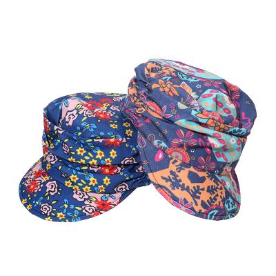 China 2021 New Coming New Coming Wholesale 4 Colors Bohemia Style Flower Pattern Flat Top COMMON Hat for sale