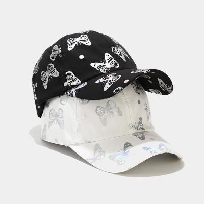 China New Coming COMMON 2021 Summer Style Butterfly Embroidery Baseball Hats For Women Designers Baseball Hats for sale