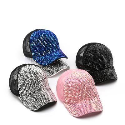 China 2021 COMMON New Coming 5 Colors Available Bling Rhinestone Trucker Hat Cap for sale