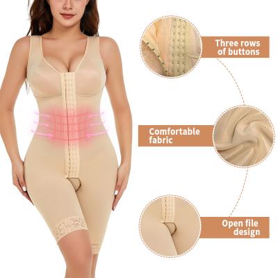 China Breathable fajas colombianas post surgery zipper crotch columbian fajas shapewear for sale