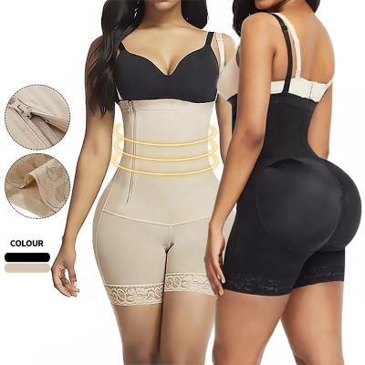 China Breathable Plus size slim belt for women shaper best body shaper with crotch zipper for sale