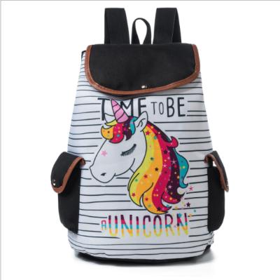 China 2018 Cute School Bag Women Unicorn Backpack 3D Printing Travel Backpack School Girls Bag for sale