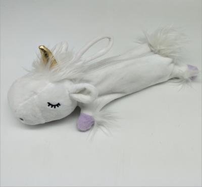 China Soft Unicorn Plush Animal Pencil Case Moose Shaped Pencil Bags For Kids Gift for sale