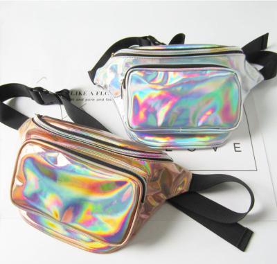 China Holographic Bag Women's Hip Fanny Pack Laser Waist Packs Heuptas Eco-Friendly Banana Bags Waist Bag Unisex for sale