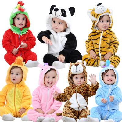 China Pajamas 2017 Winter Baby Long Sleeve Cat Tiger Rabbit Animals Cardboard Overalls Many Design OEM for sale