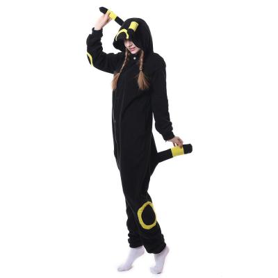 China Cute Black QUICK DRY Cat Pajamas Polar Fleece Fabric Costume Dress for sale