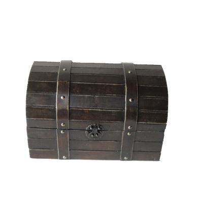 China Wholesale Wooden Old Vintage Pirate Treasure Chest Wooden Box for sale