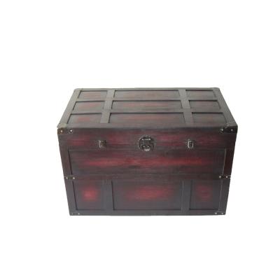 China High Quality Recyclable Wooden Pirate Chest Storage Trunk Wooden Antique Wood for sale