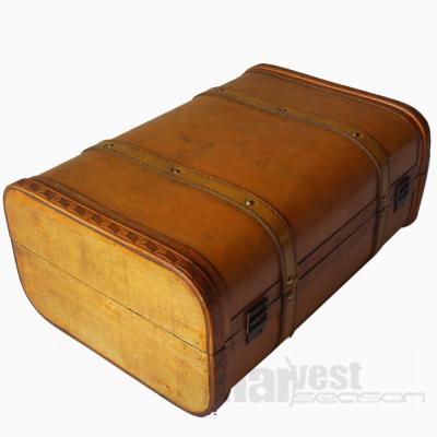 China China Wholesale Vintage Style Wooden Suitcase With Leather Straps for sale