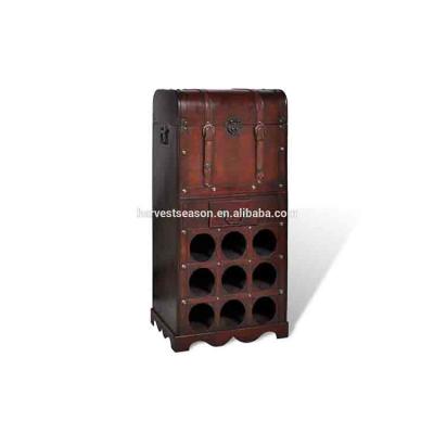 China China Vintage Style Wooden Wine Rack For 9 Bottles From Chinese Top Factory for sale