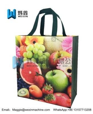 China Fruit printing Promotional Ultrasonic Non woven Supermarket Shopping Bags for sale