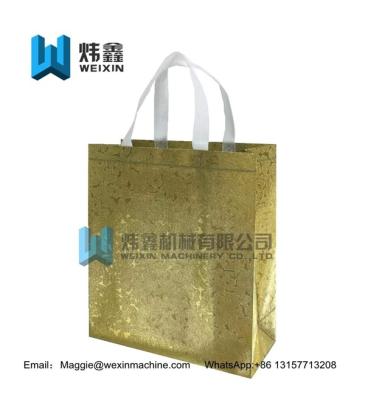 China 100gsm Eco glitter film lamination Non Woven Bag /Promotional Custom Laminated PP Non Woven Tote Shopping Bag for sale