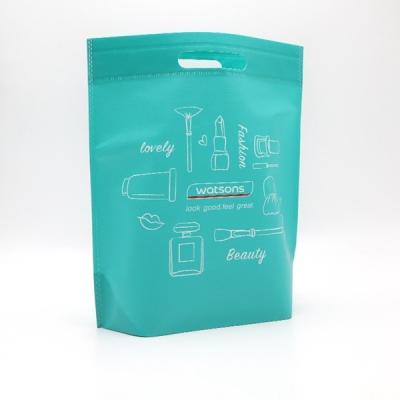 China WENZHOU die cut handle non woven carry bag hot sales eco d-cut reusable non woven bag for sale