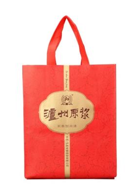 China Colorful high quality gloss laminated custom non woven bag for wine for sale