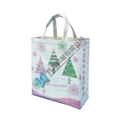 China Wholesale non-woven top quality custom glitter tote shopping bag for Christmas Festival for sale