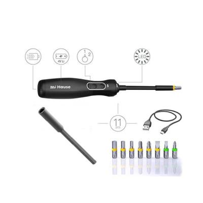 China S2 Steel 1500mAh Straight Handle Electric Screwdriver with 12 Bits 3 Speed ​​Torque Portable Rechargeable Daily Screwdriver Kit for sale