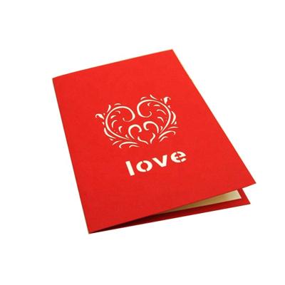 China All The Pops Of Valentine's Day Card 3D Greeting Cards Sweet Love Heart And Tree Romantic Handmade Gifts For Birthday Anniversary for sale