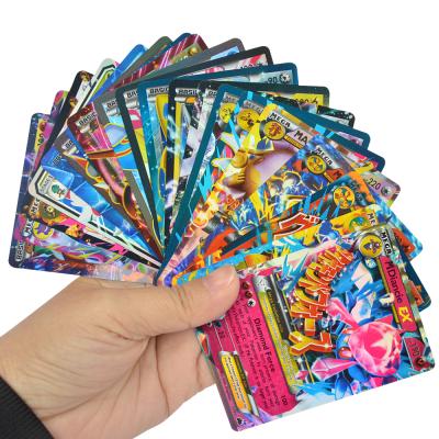 China 100Pcs/box Superior Copperplate Paper Popular Flashing Gx Pokemon Mega Ex Cards for sale