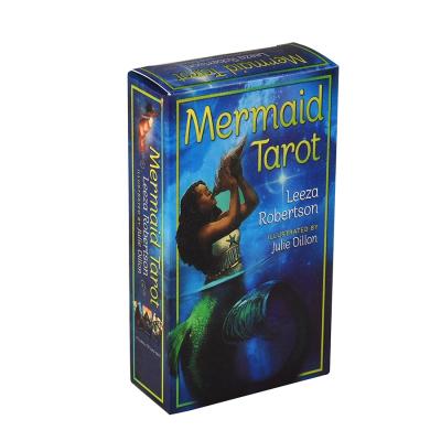 China Wholesale Custom Printing Tarot Cards Promotional Gifts Promotions Mermaid Tarot Cards Package Amusement Board Game Paper With Guidebook for sale