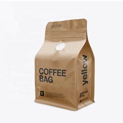 China Custom Food Sealer Scrub Kraft Paper Coffee Beans Wrapping Paper Bag With Valve for sale