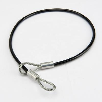 China MANUFACTURING C-Pin Looped Bike Security Cable Steel Wire Rope With PVC Plastic Coating for sale