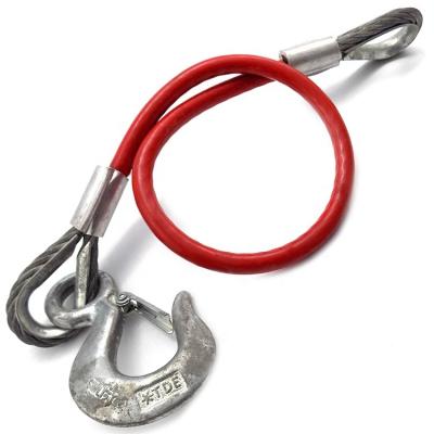 China MANUFACTURING Steel Rope C-Pin Loop Lanyard Steel Cable With Coating for sale