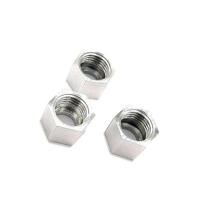 China General Industry CNC Machining Aluminum Alloy 3/8-24 UNF Hex Nut Anodizing Long History Machining for sale