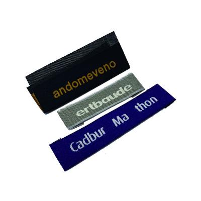 China Another 15 years of weaving experience to customize private high density damask clothing woven labels for sale