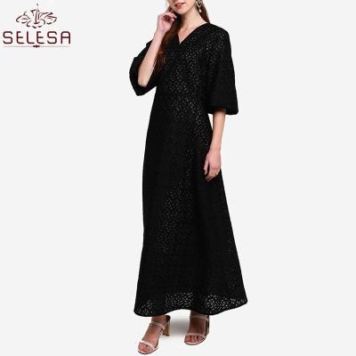 China Kimono Abaya Wanita Line Abaya Kimono Line Sutera Nice Elastic Spandex Line Maxi Stripe Pattern Dubai Muslim Solid Color Turkey Abaya Women Dress Dress for sale